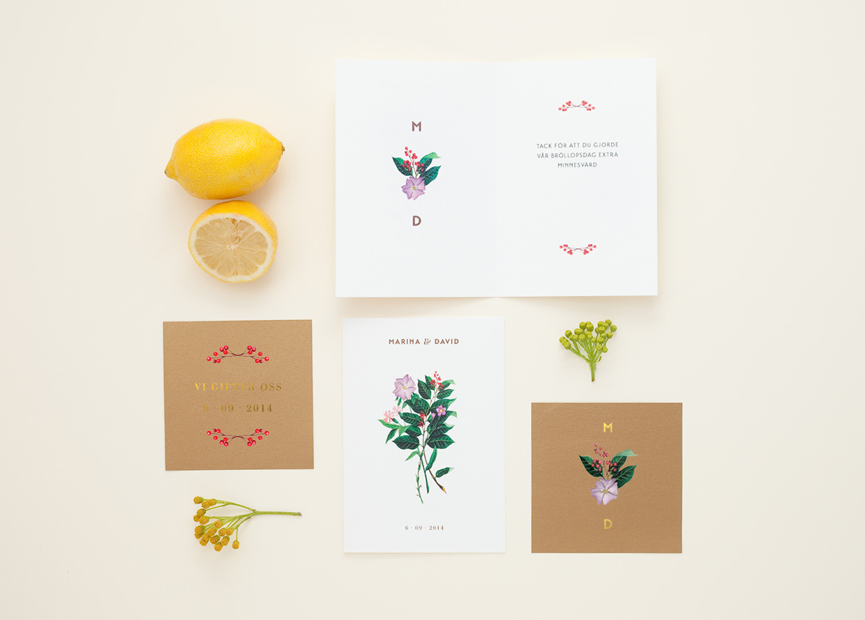 时尚新娘的婚礼灵感遇见夏日小清新，一组适合春夏的艺术婚礼请柬！