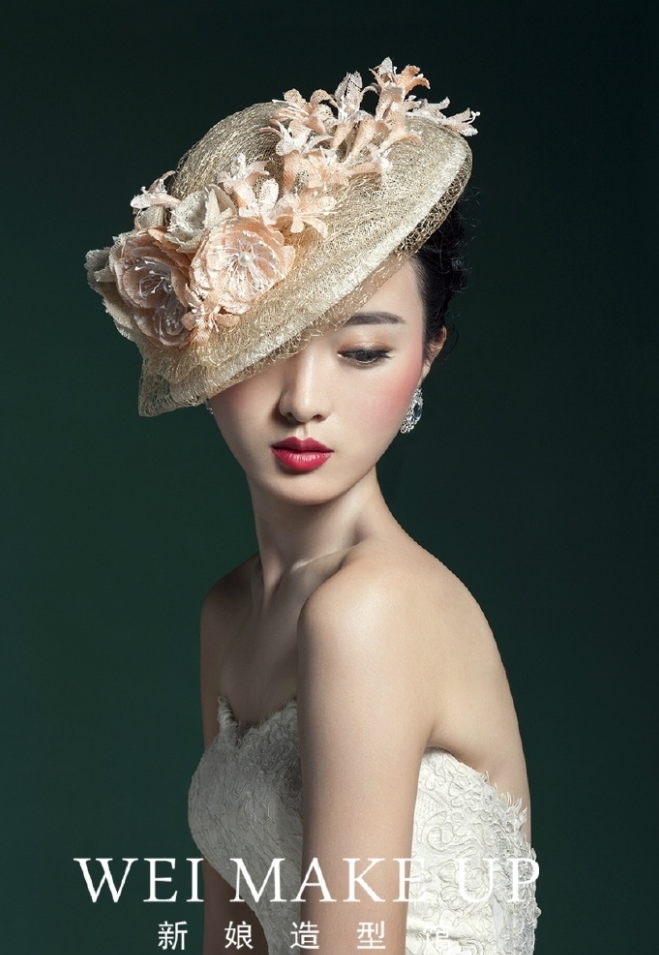 WEI MAKE UP新娘造型馆的婚礼灵感经典轻复古帽饰时尚新娘